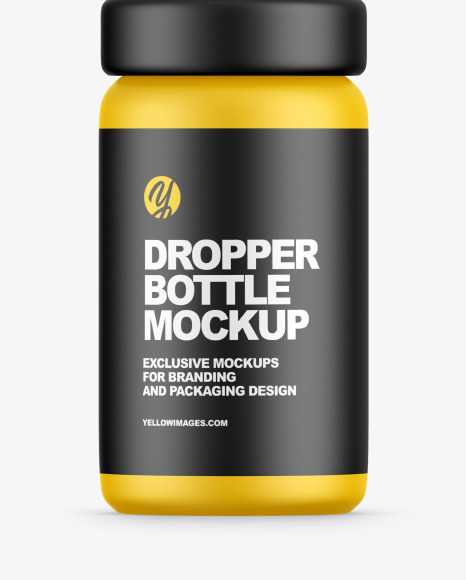 Matte Dropper Bottle Mockup PSD #1