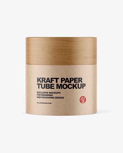 Kraft Paper Tube Mockup PSD #2