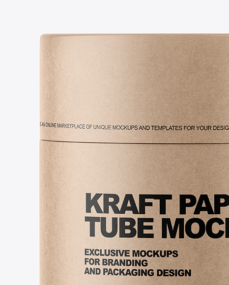 Kraft Paper Tube Mockup PSD #1