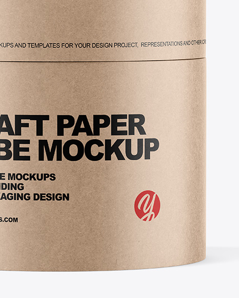 Kraft Paper Tube Mockup PSD #6
