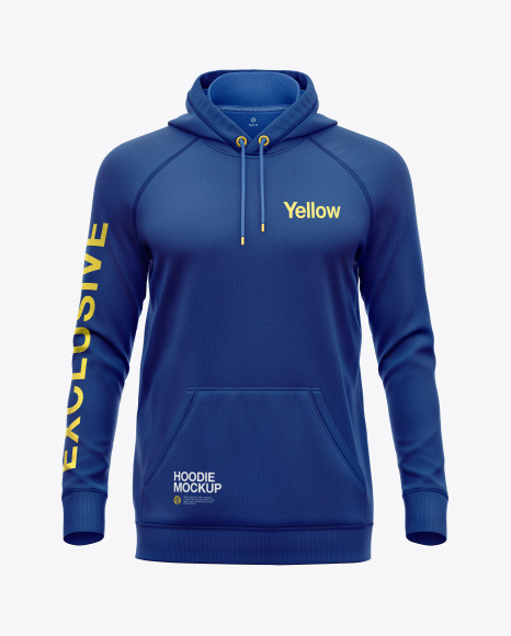 Hoodie Raglan w/pocket Mockup