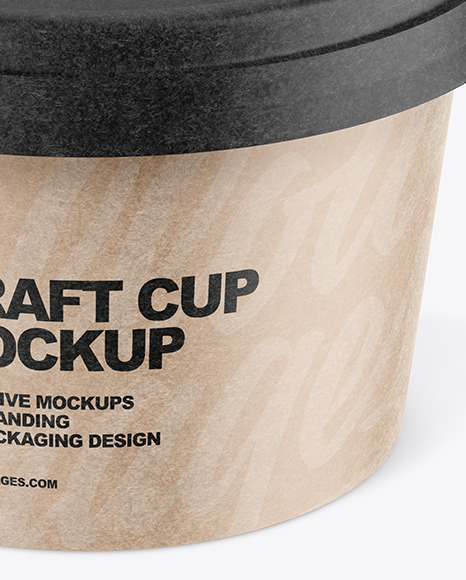 Kraft Paper Cup Mockup PSD #6