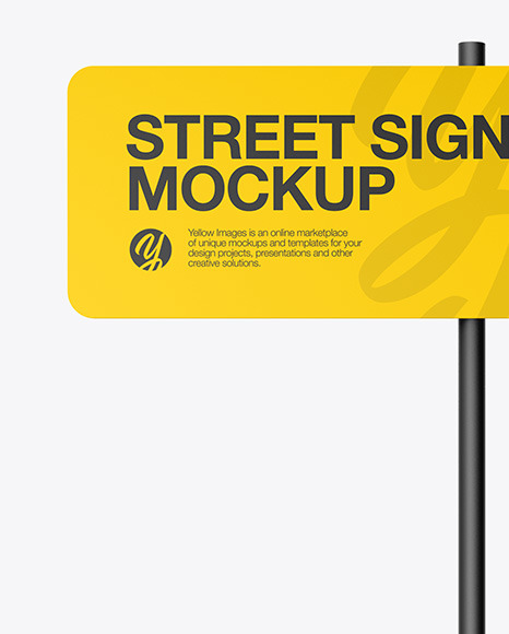 Street Sign Mockup PSD #1