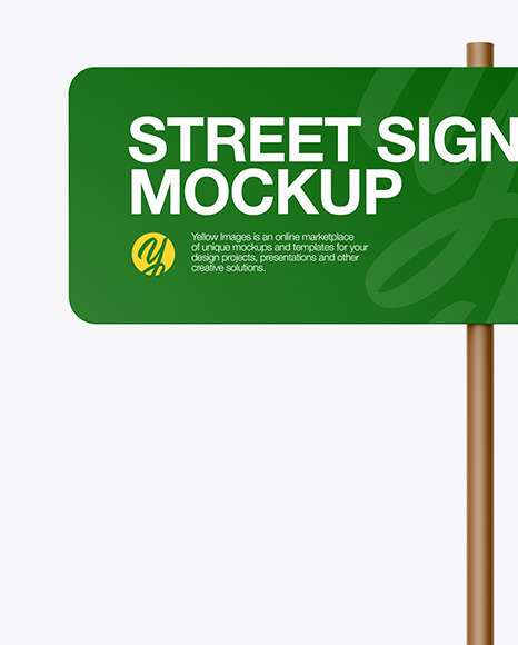 Street Sign Mockup PSD #7
