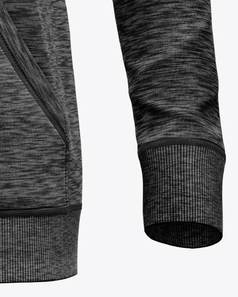 Melange Hoodie Raglan w pocket Mockup PSD #7