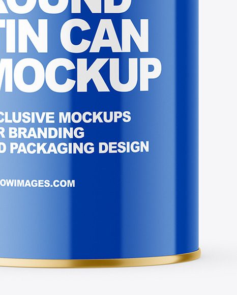 Round Tin Can w  Glossy Finish Mockup PSD #1