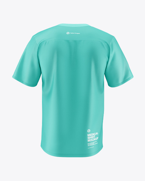 Men&#039;s Medical Shirt Mockup - Back View
