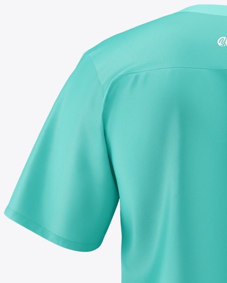 Men s Medical Shirt Mockup   Back View PSD #2
