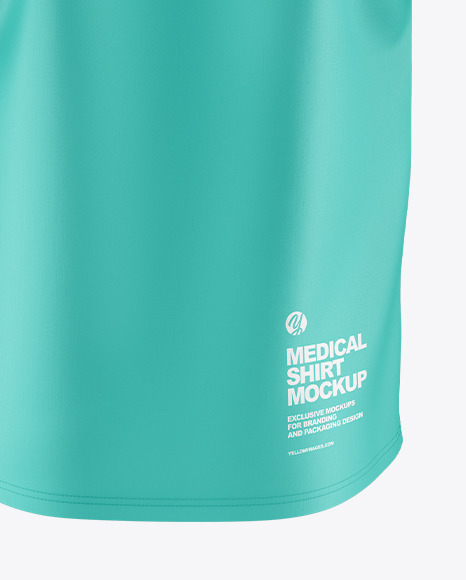 Men s Medical Shirt Mockup   Back View PSD #6