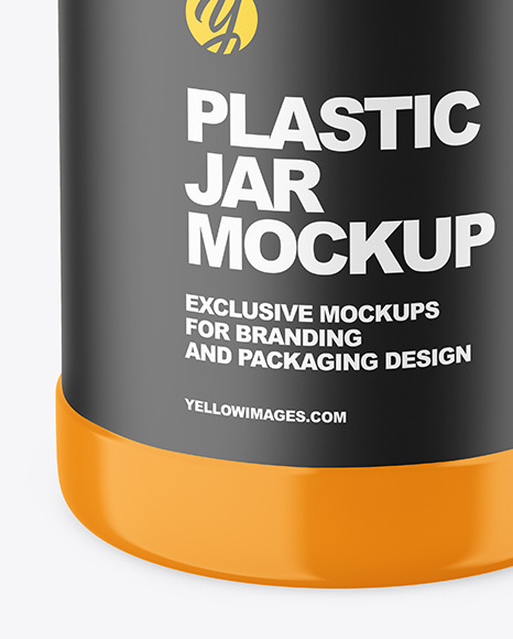 Glossy Plastic Jar Mockup PSD #4