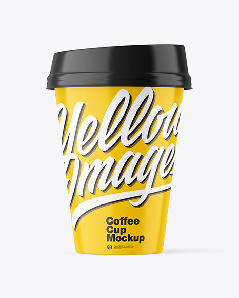 Glossy Plastic Coffee Cup Mockup