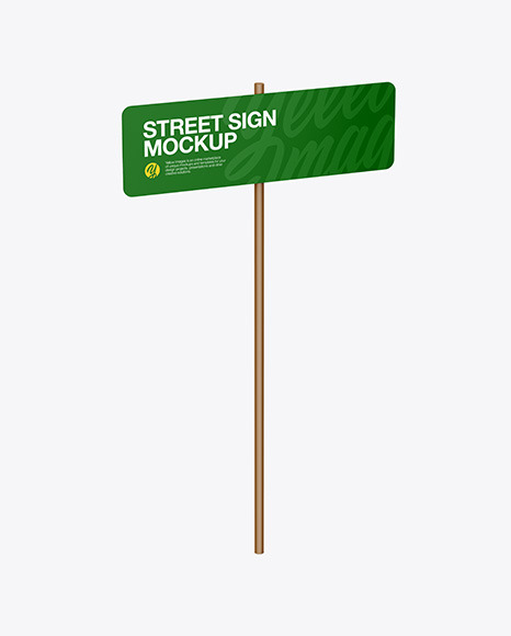 Street Sign Mockup PSD #2