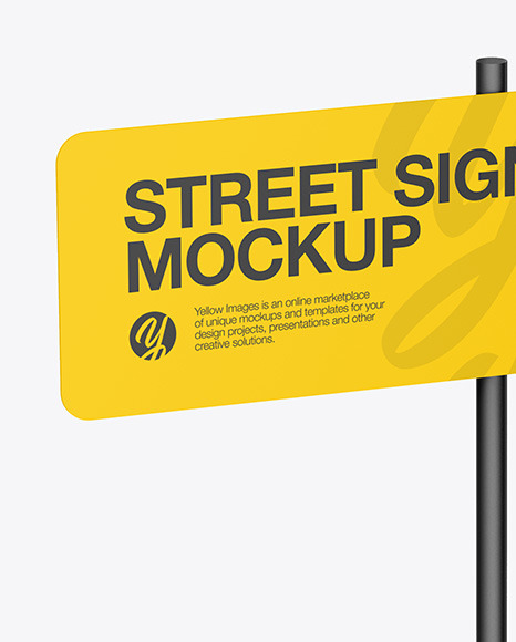 Street Sign Mockup PSD #1