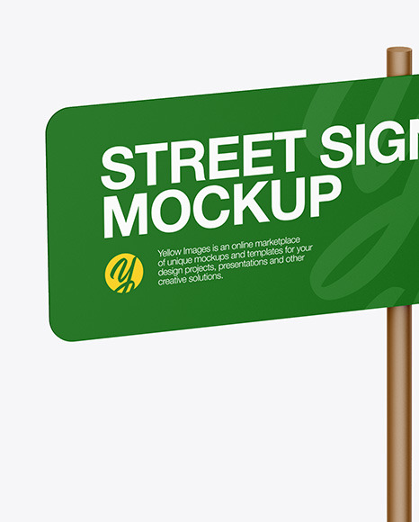 Street Sign Mockup PSD #7