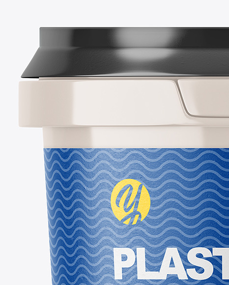 600g Glossy Plastic Container Mockup PSD #4