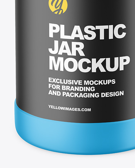 Matte Plastic Jar Mockup PSD #1