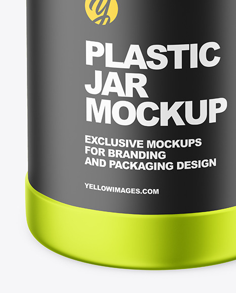 Metallized Plastic Jar Mockup PSD #4