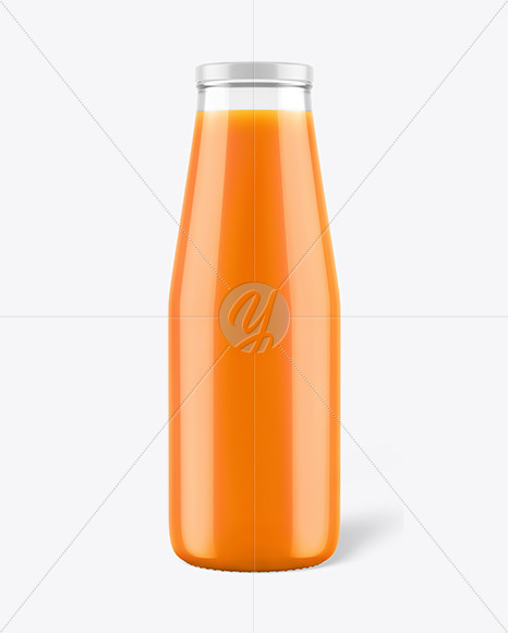 Carrot Juice Bottle Mockup PSD #3
