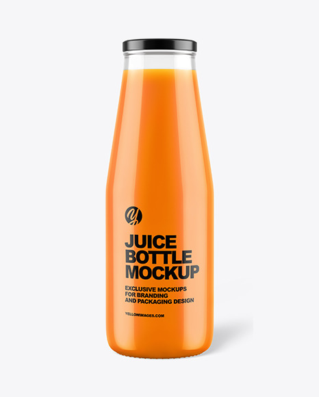 Carrot Juice Bottle Mockup
