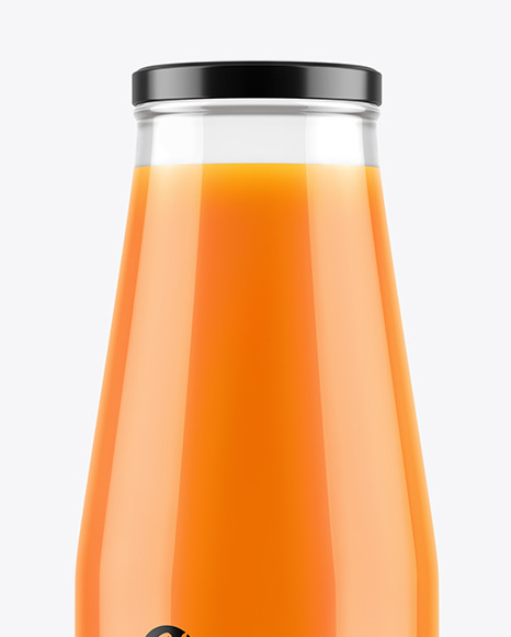 Carrot Juice Bottle Mockup PSD #2