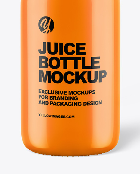Carrot Juice Bottle Mockup PSD #1