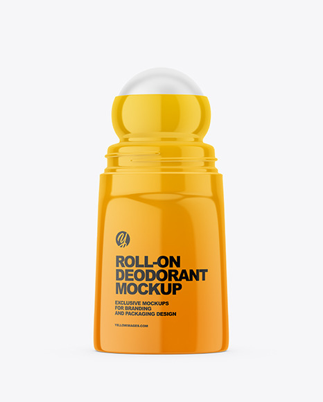 Glossy Roll-On Deodorant Mockup