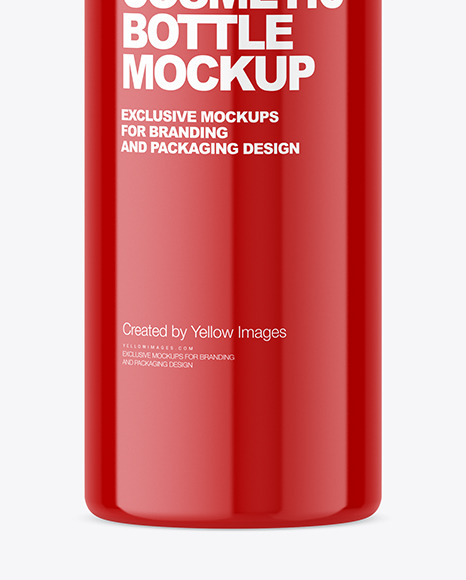 Glossy Plastic Cosmetic Bottle Mockup PSD #4