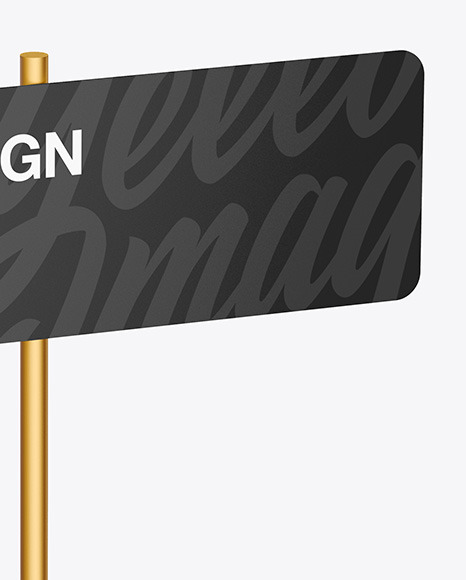 Street Sign Mockup PSD #6