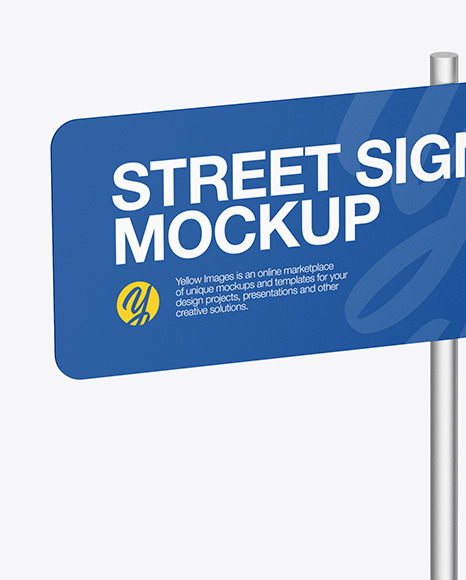 Street Sign Mockup PSD #5