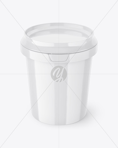 600g Glossy Plastic Cup Container Mockup PSD #3