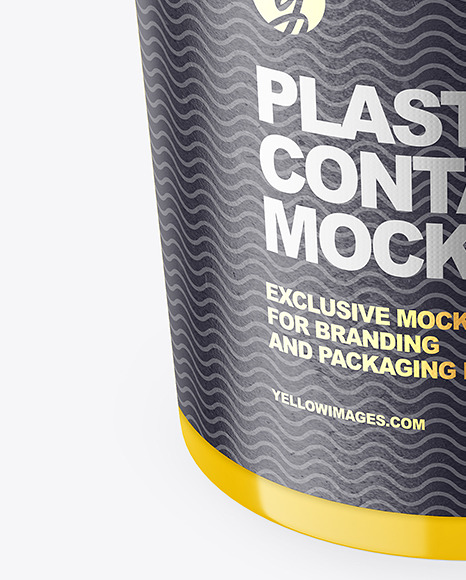 600g Glossy Plastic Cup Container Mockup PSD #7