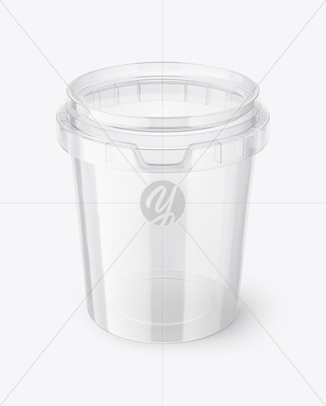 Empty Clear Plastic Cup Container Mockup PSD #3