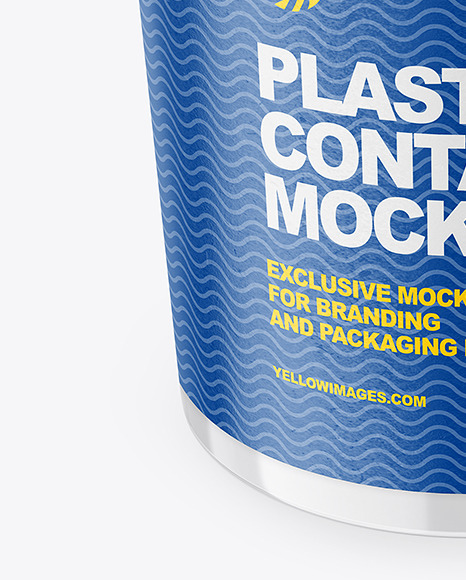 Empty Clear Plastic Cup Container Mockup PSD #7