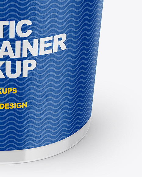 Empty Clear Plastic Cup Container Mockup PSD #5