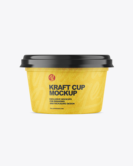 Kraft Paper Cup Mockup PSD #3