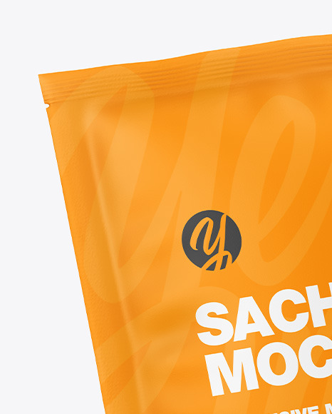 Two Matte Sachets Mockup PSD #3