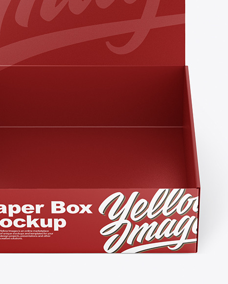 Opened Paper Box Mockup PSD #1