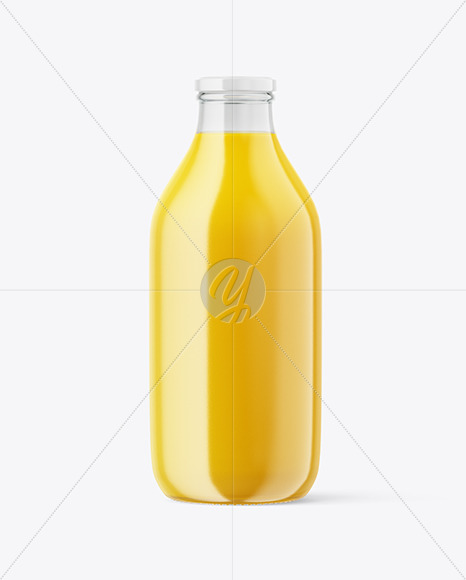Orange Juice Bottle Mockup PSD #3
