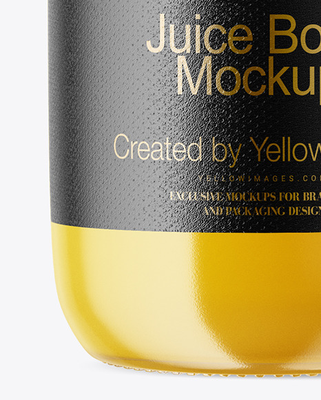 Orange Juice Bottle Mockup PSD #6