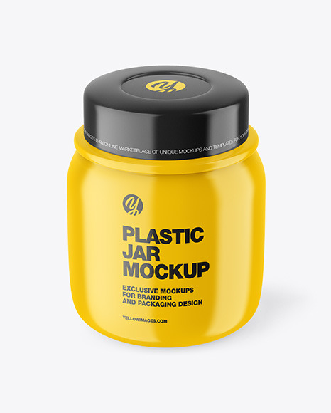 Glossy Honey Jar Mockup