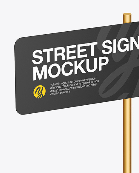 Street Sign Mockup PSD #1