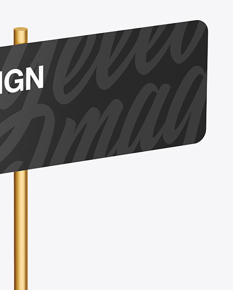 Street Sign Mockup PSD #6