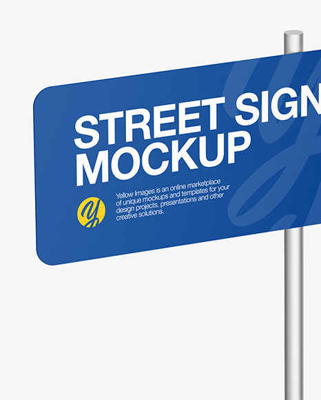 Street Sign Mockup PSD #7
