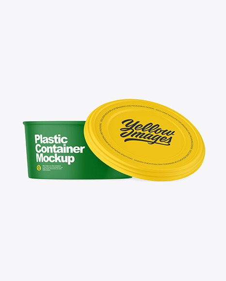 Opened Matte Plastic Container Mockup PSD #2