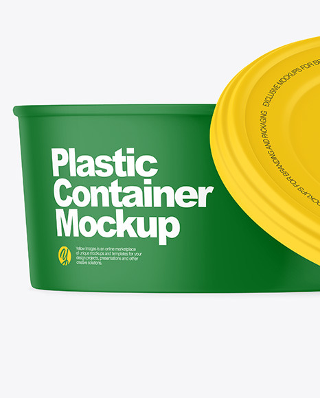 Opened Matte Plastic Container Mockup PSD #4