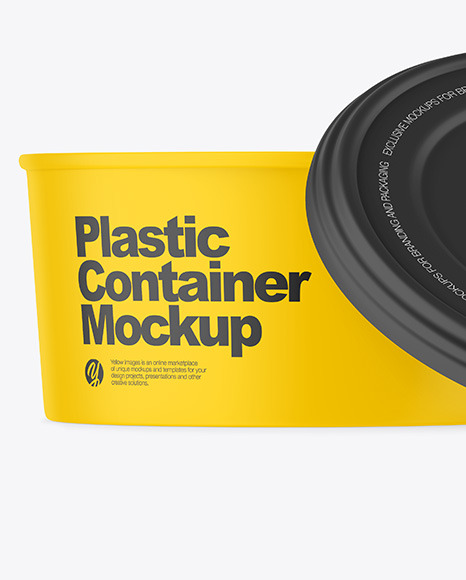 Opened Matte Plastic Container Mockup PSD #6