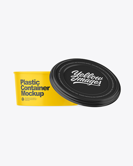 Opened Glossy Plastic Container Mockup PSD #2