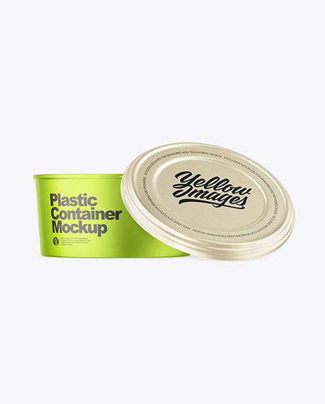 Opened Matte Metallic Container Mockup