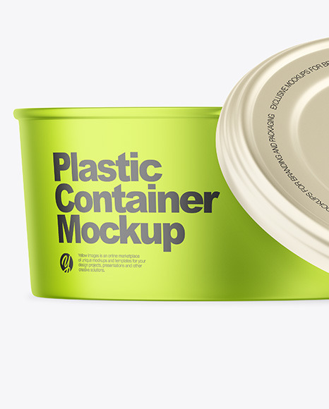 Opened Matte Metallic Container Mockup PSD #1