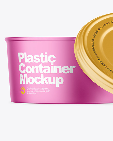 Opened Matte Metallic Container Mockup PSD #7